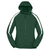 Sport-Tek Youth Forest Green/White Fleece-Lined Colorblock Jacket