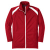 Sport-Tek Youth True Red/White Tricot Track Jacket