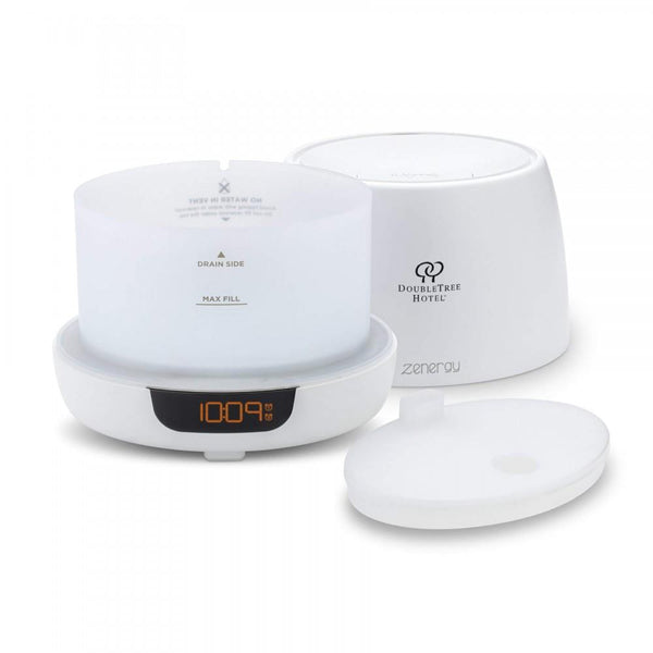 iHome White Aromatherapy Essential Oil Diffuser Alarm Clock With Sound