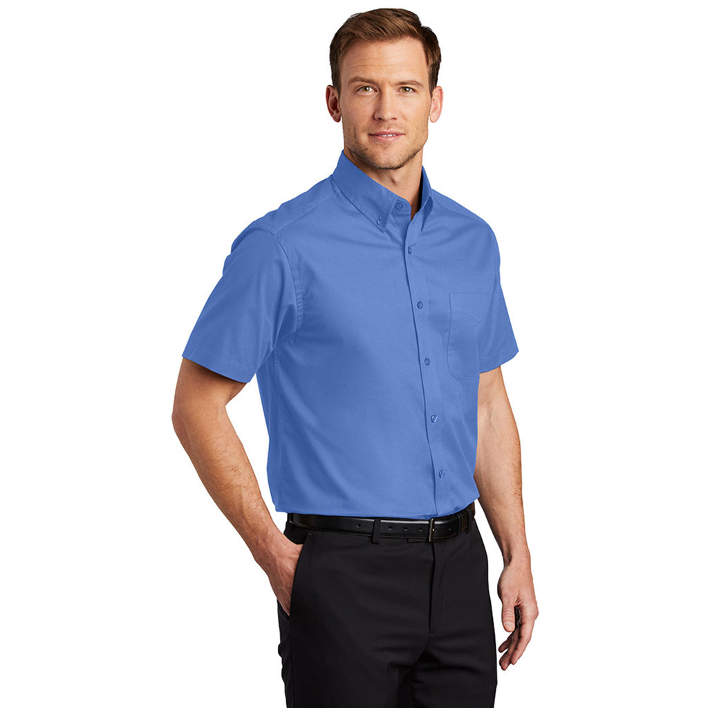Port Authority Men's Ultramarine Blue Short Sleeve Easy Care Shirt