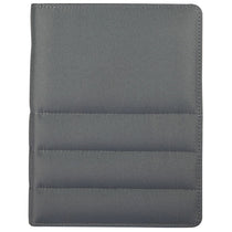 Leed's Grey Puffer Zippered Padfolio with FSC Recycled Paper