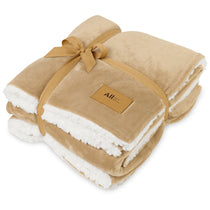 48-Hour Gemline Iced Coffee Mink Sherpa Blanket