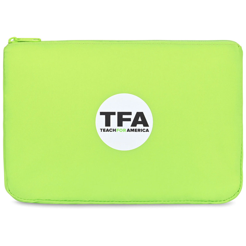 Gemline Lime Green Arlo rPET Zippered Pouch