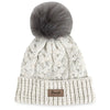 Ahead Oatmeal Speckle Pom Knit Hat