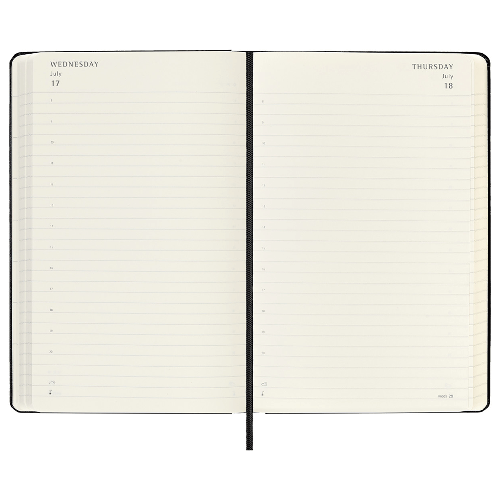 Moleskine Black Hard Cover Large 12-Month Daily 2026 Planner
