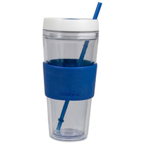 Cool Gear Blue Callisto Chiller Clear Straw Bottle - 24 Oz.