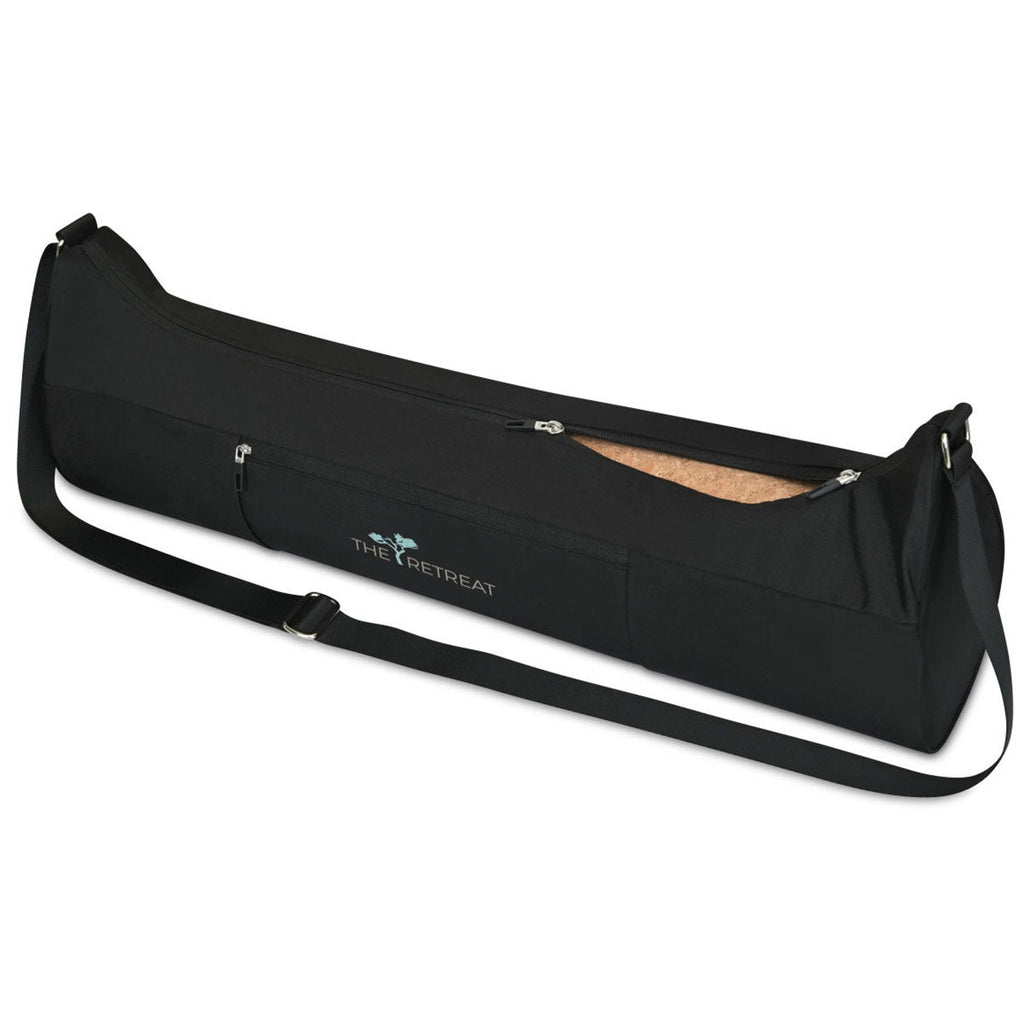 Gemline Black Well Studio Cork Yoga Mat with Bag