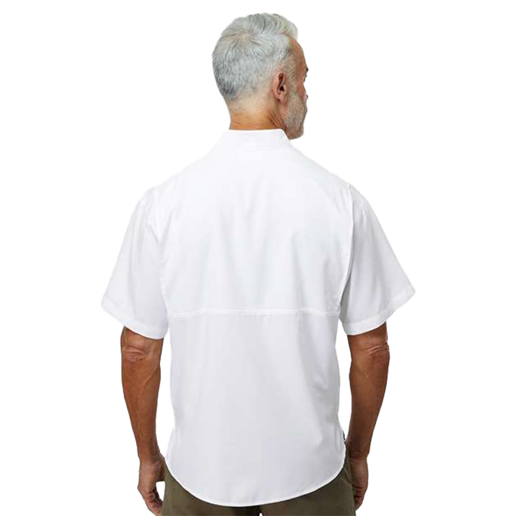 Paragon Men's White Hatteras Performance Short Sleeve Fishing Shirt