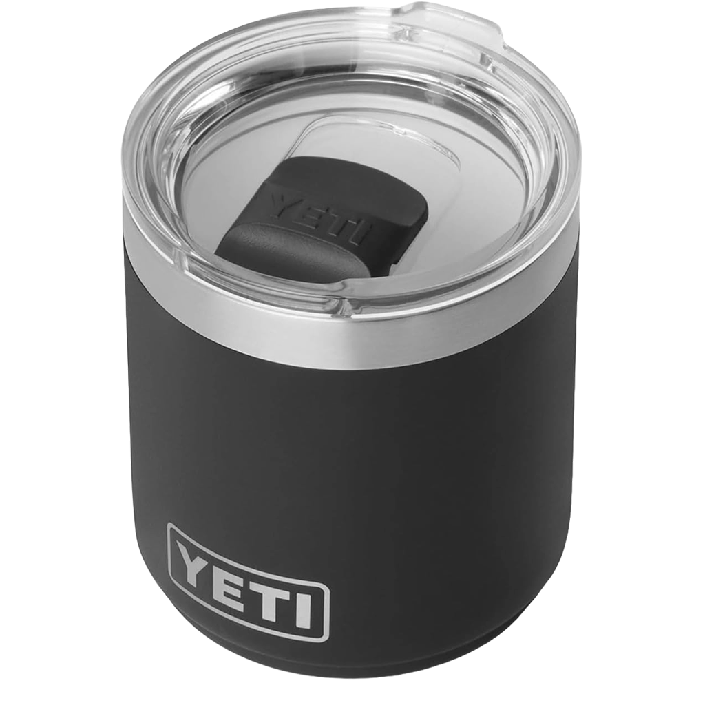 YETI Black Rambler 10 oz Stackable Lowball 2.0 with Durasip Ceramic Lining