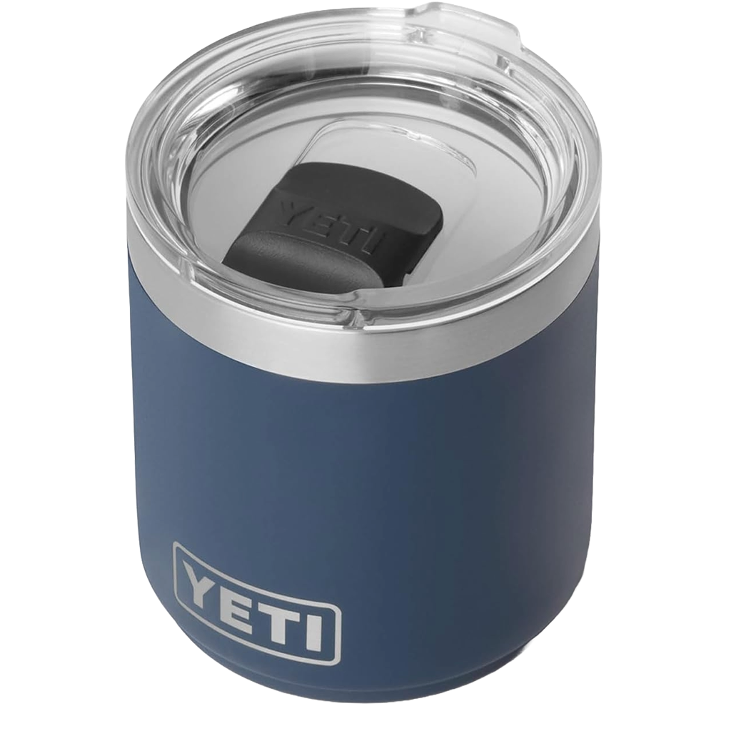 YETI Navy Rambler 10 oz Stackable Lowball 2.0 with Durasip Ceramic Lining