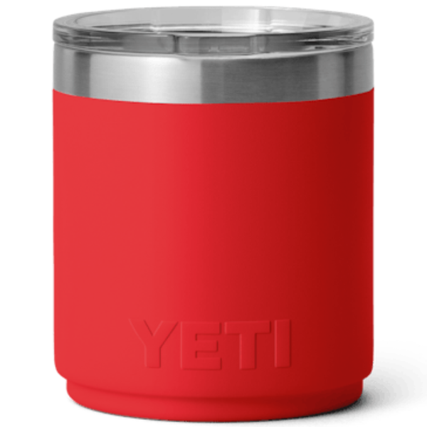YETI Rescue Red Rambler 10 oz Stackable Lowball 2.0 with Durasip Ceram