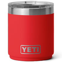 YETI Rescue Red Rambler 10 oz Stackable Lowball 2.0 with Durasip Ceramic Lining