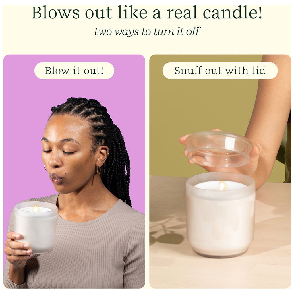 Lifelines Frosted Glass Cream Flameless Candle Diffuser