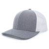 Pacific Headwear Grey Heather/White Snapback Trucker Mesh Cap
