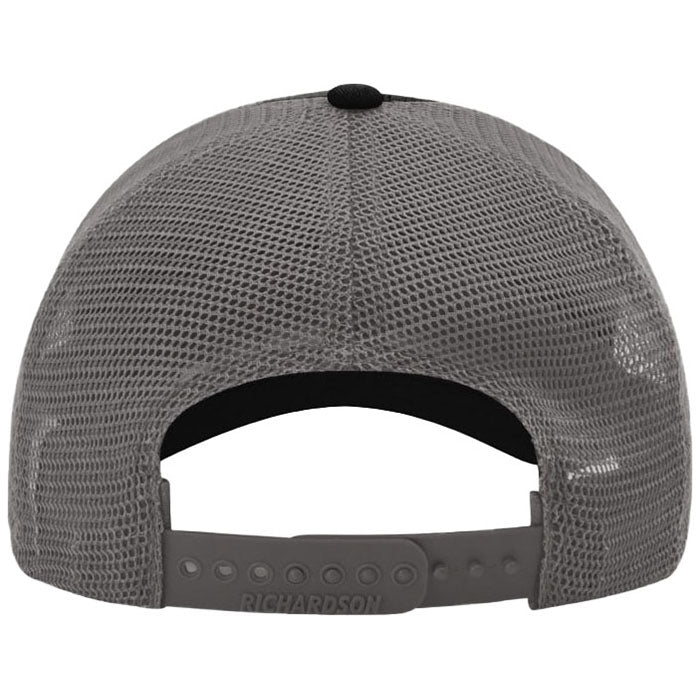Richardson Black/Charcoal Garment Washed Trucker