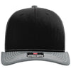 Richardson Black/White/Heather Grey Trucker Cap