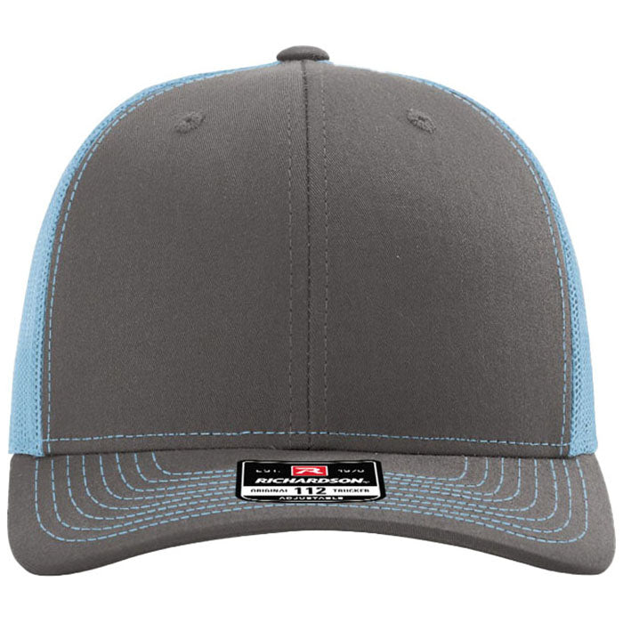 Richardson Charcoal/Columbia Blue Trucker Cap