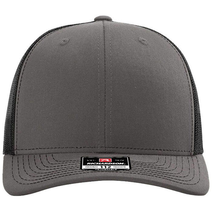 Richardson Charcoal/Black Trucker Cap