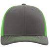 Richardson Charcoal/Neon Green Trucker Cap