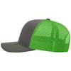 Richardson Charcoal/Neon Green Trucker Cap