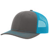 Richardson Charcoal/Neon Blue Trucker Cap
