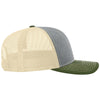 Richardson Heather Grey/Birch/Army Olive Trucker Cap