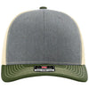 Richardson Heather Grey/Birch/Army Olive Trucker Cap