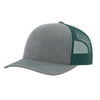 Richardson Heather Grey/Dark Green Trucker Cap