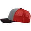Richardson Heather Grey/Red/Black Trucker Cap