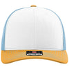Richardson White/Columbia Blue/Yellow Trucker Cap