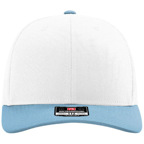 Richardson White/White/Columbia Blue Trucker Cap