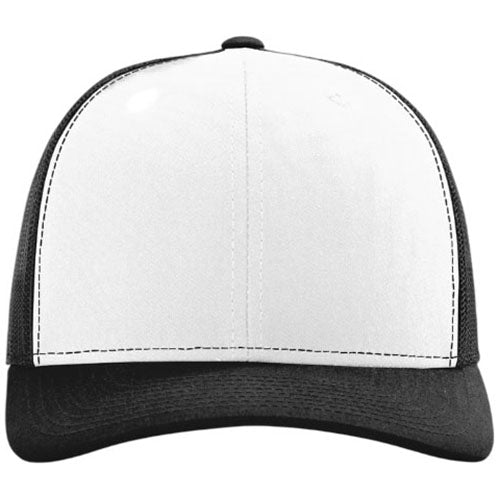Richardson White/Black/Black Trucker Cap