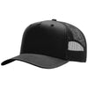 Richardson Black Five-Panel Champ Trucker