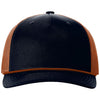 Richardson Navy/Dark Orange/Dark Orange Five-Panel with Rope