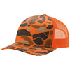 Richardson Blaze Duck Camo/Blaze Printed Five-Panel Trucker