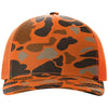 Richardson Blaze Duck Camo/Blaze Printed Five-Panel Trucker