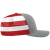 Richardson Heather Grey/Stars Stripes Printed Mesh Trucker