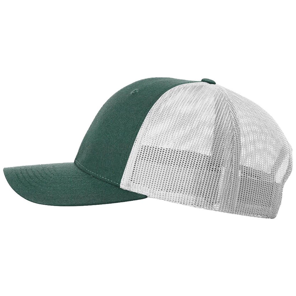 Richardson Dark Green Heather/Light Grey Low Pro Trucker