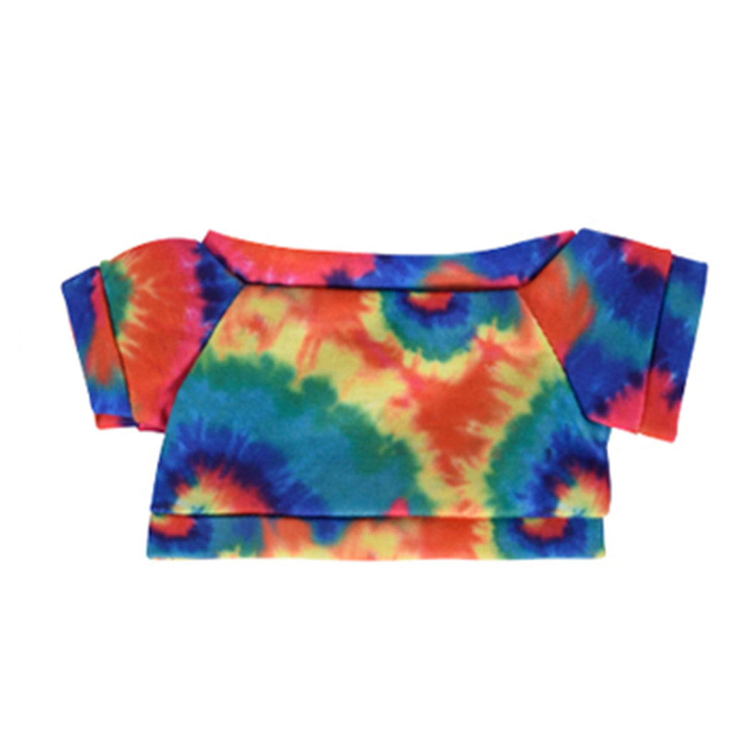 Hit 8 1/2" Big Paw Brown Bear with Rainbow T-Shirt