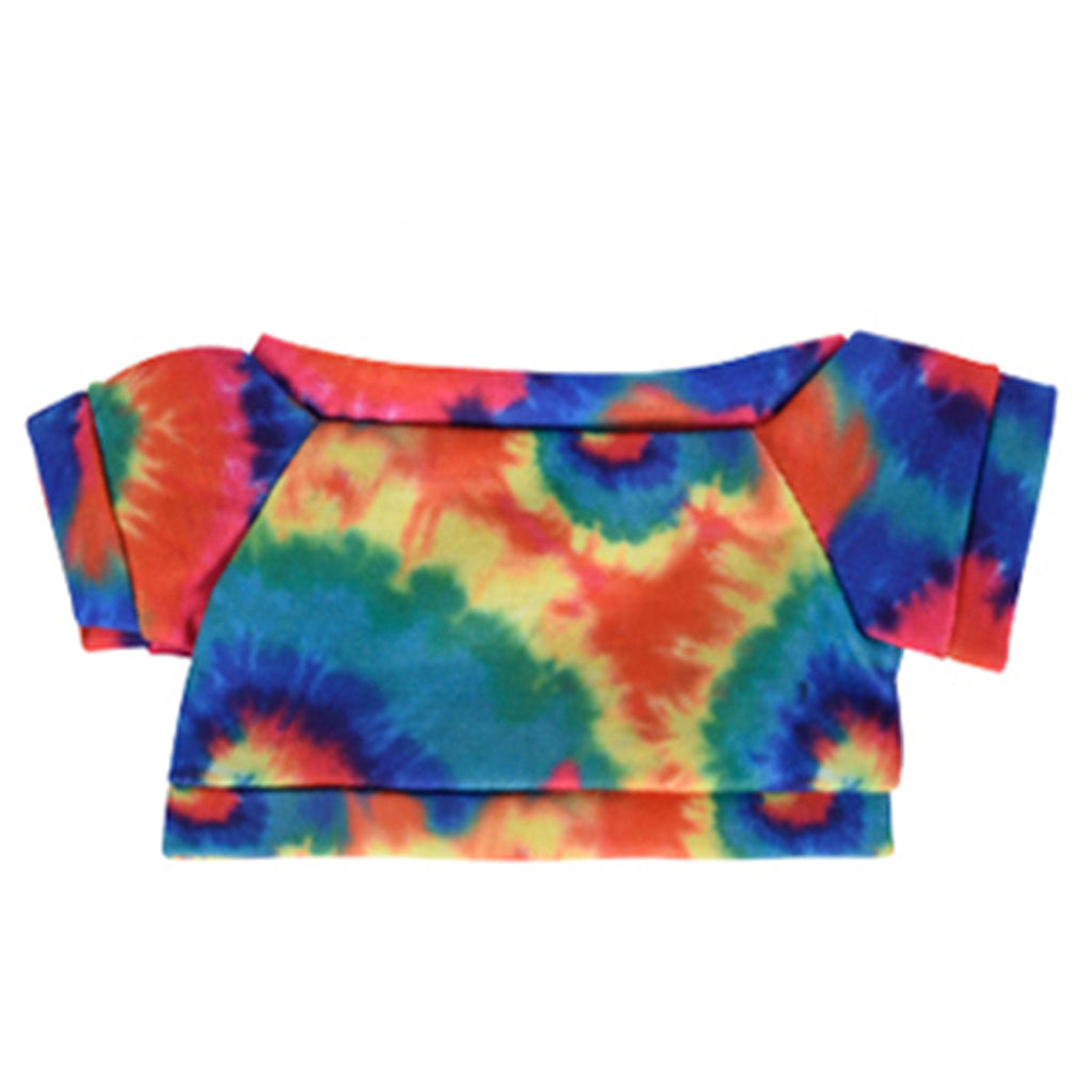 Hit 8 1/2" Big Paw White Bear with Rainbow T-Shirt