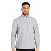 North End Men's Classic Platinum Heather Spirit Textured Quarter-Zip Pullover