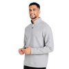 North End Men's Classic Platinum Heather Spirit Textured Quarter-Zip Pullover