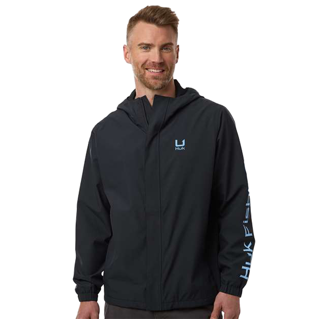 HUK Men's Black Storm Rain Jacket