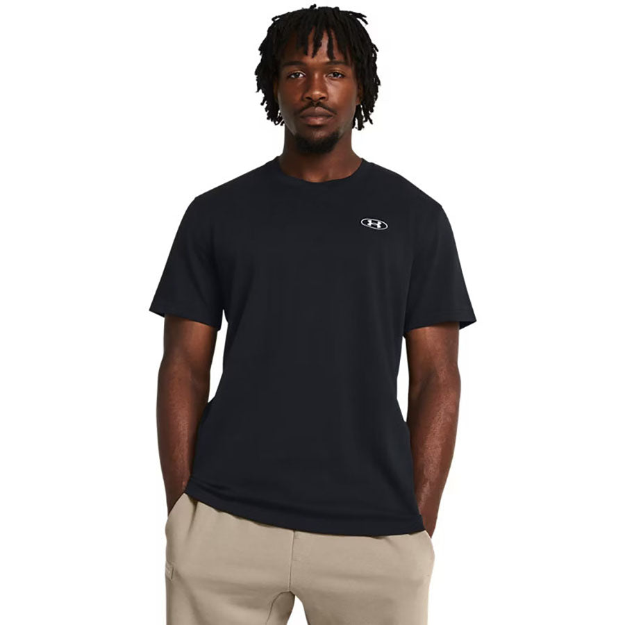 Under Armour Men's Black/White Heavyweight Patch Short Sleeve