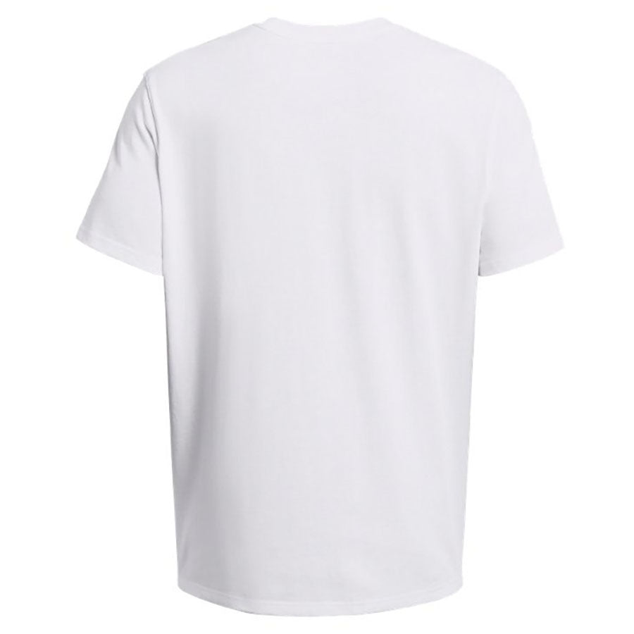 Under Armour Men's White/Black Heavyweight Patch Short Sleeve