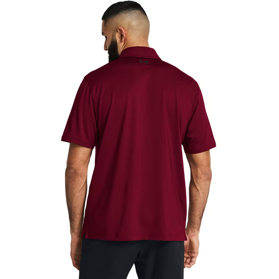 Under Armour Men's Cardinal/White Tee To Green Polo