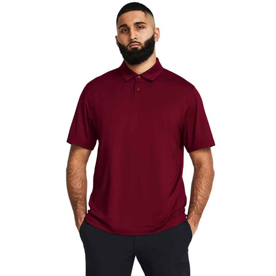Under Armour Men's Cardinal/White Tee To Green Polo