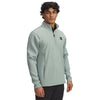 Under Armour Men's Silica Green/Metallic Silver Drive Pro Storm Hybrid 1/2 Zip