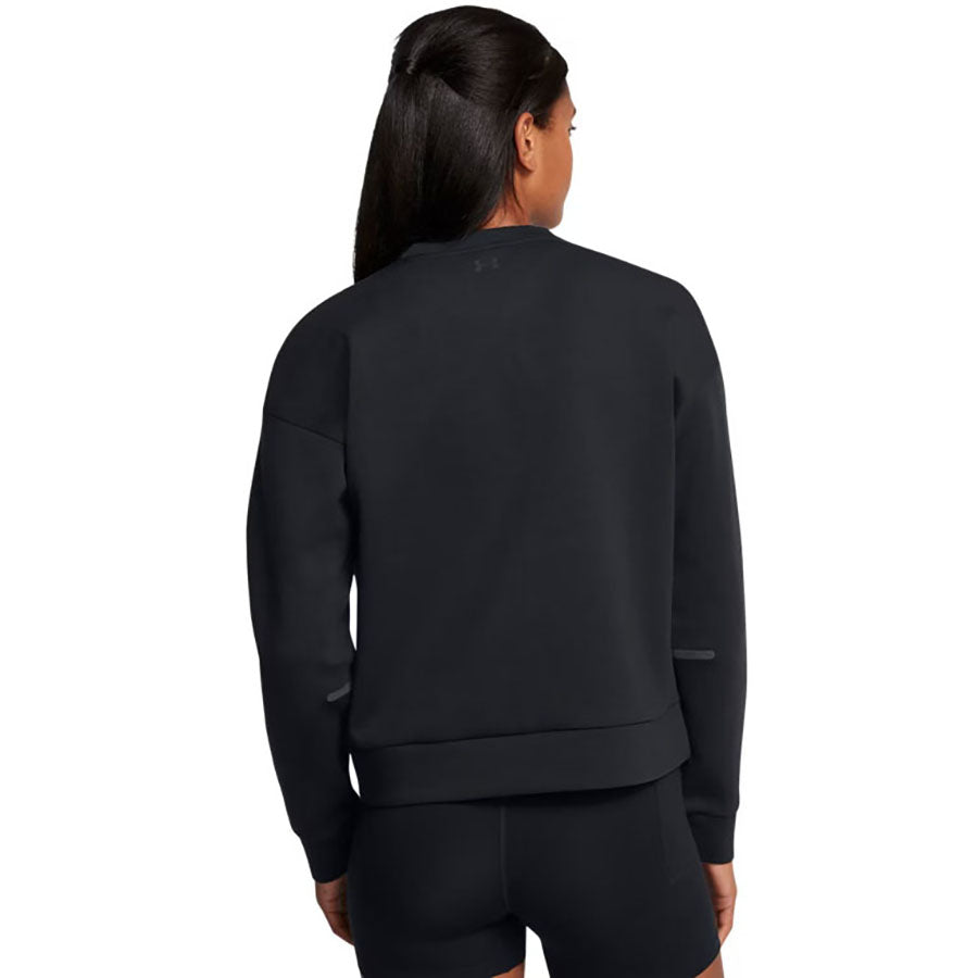 Under Armour Women's Black/Black Unstoppable Fleece Crew