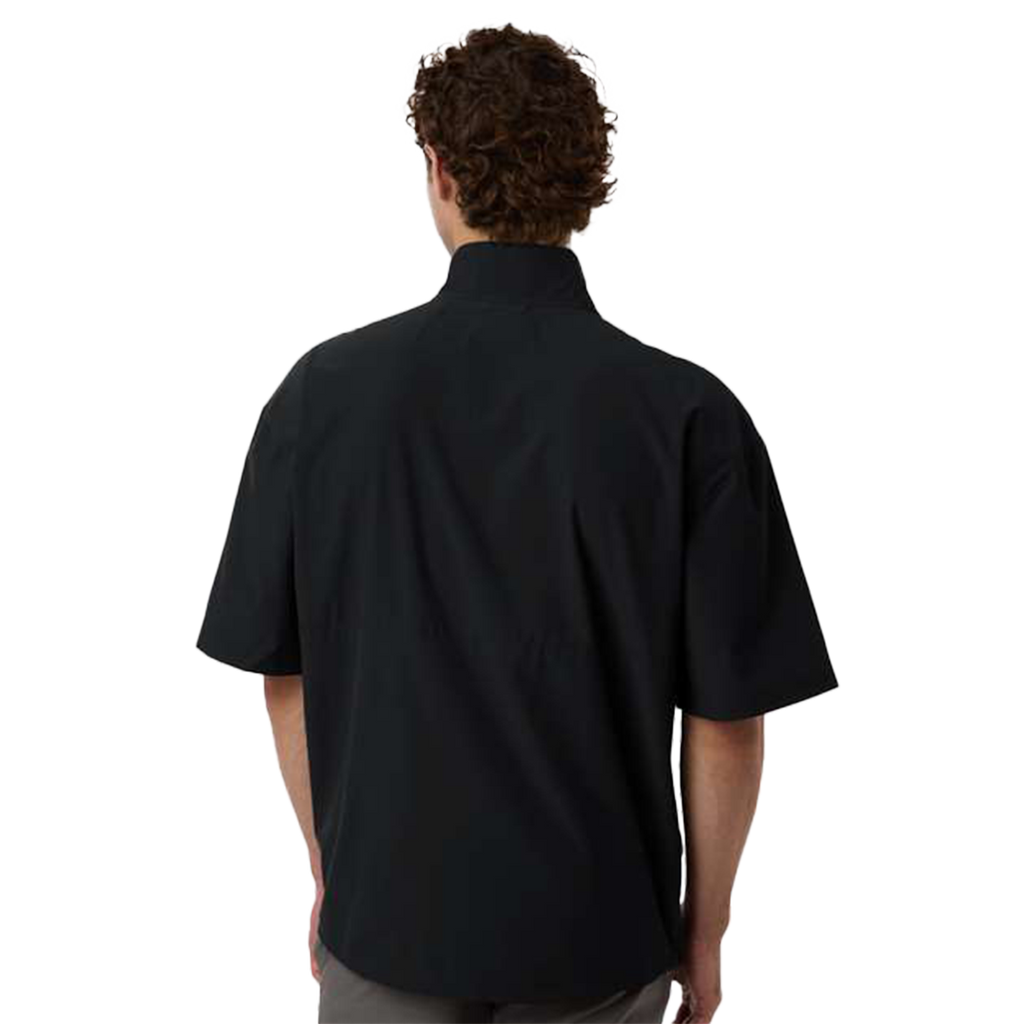 Adidas Men's Black/White Short Sleeve Quarter-Zip Pullover